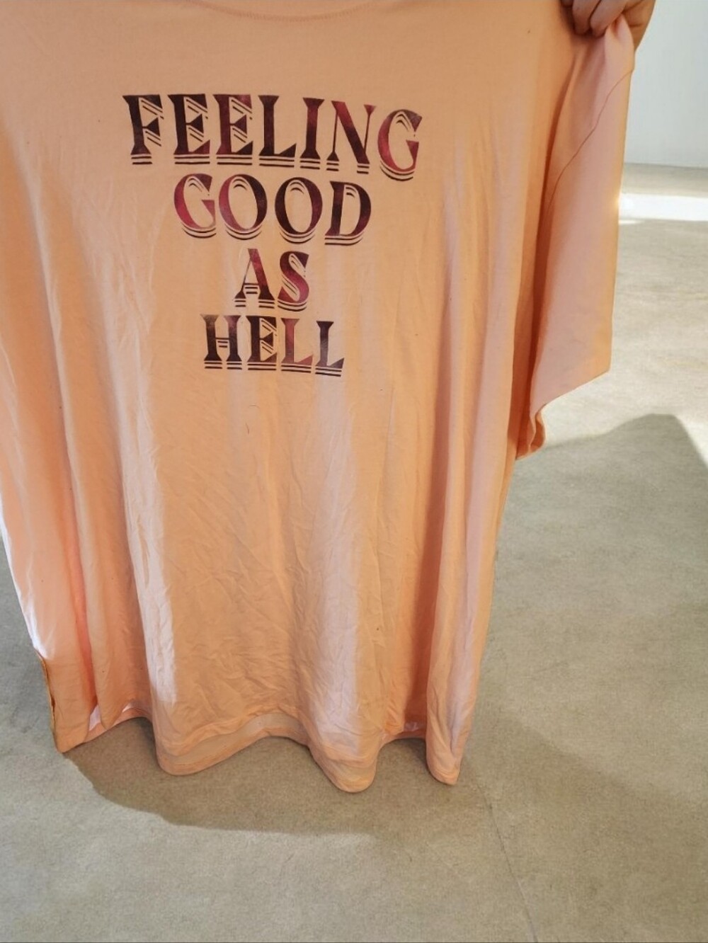torrid Peach Graphic Tee with Maroon Text■ Nbnt